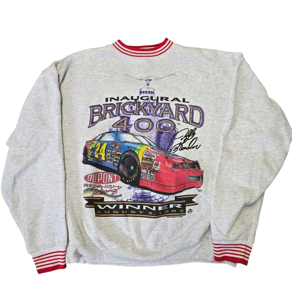Vintage 1994 Jeff Gordon Brickyard 400 Winner Crewneck Sweatshirt XXL USA - Picture 2 of 9